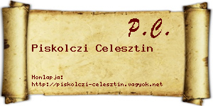 Piskolczi Celesztin névjegykártya